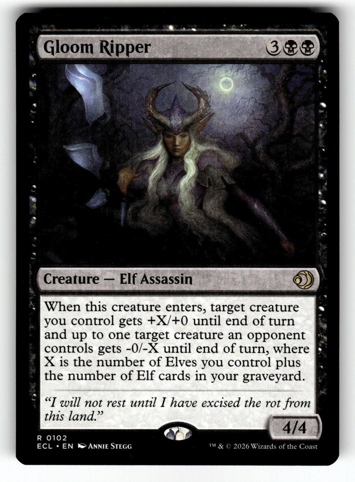Gloom Ripper – 102 ECL: Lorwyn Eclipsed R NM