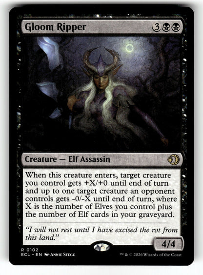 Gloom Ripper – 102 ECL: Lorwyn Eclipsed R NM