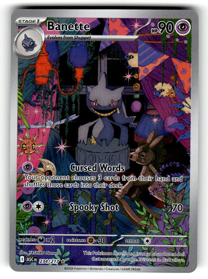 Banette – 234/217 ASC: ME: Ascended Heroes Illustration Rare Holo NM