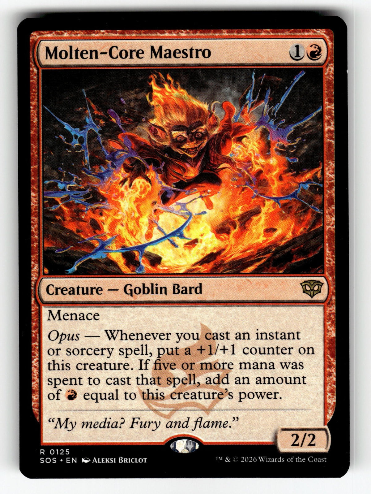 Molten-Core Maestro – 125 SOS: Secrets of Strixhaven R NM