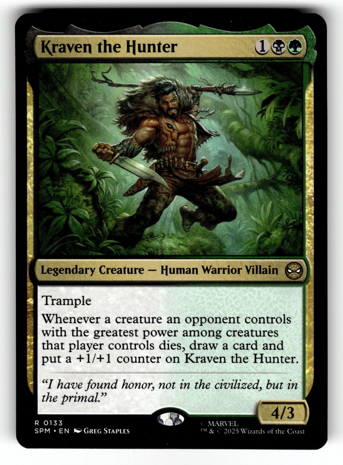 Kraven the Hunter – 133 SPM: Marvel's Spider-Man R NM