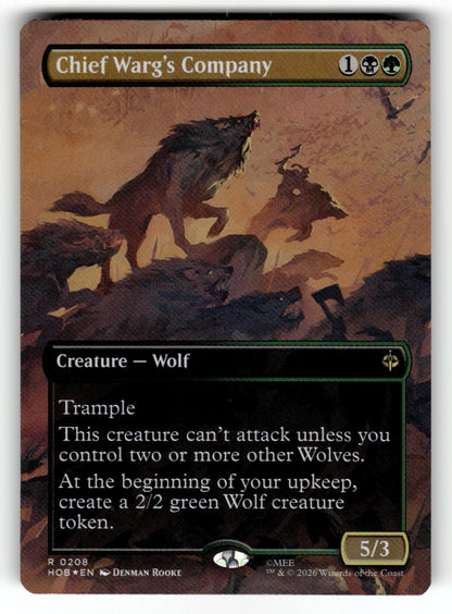 Chief Warg's Company (Borderless) – 208 HOB: The Hobbit R Foil NM