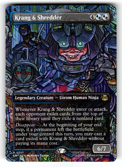 Krang & Shredder (Borderless) – 201 TMT: Teenage Mutant Ninja Turtles R NM