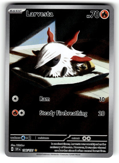 Larvesta – 196/191 SSP: SV08: Surging Sparks Illustration Rare HoloMP