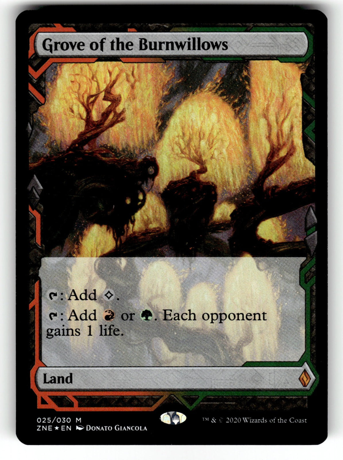 Grove of the Burnwillows – 25 ZNE: Zendikar Rising Expeditions M Foil LP