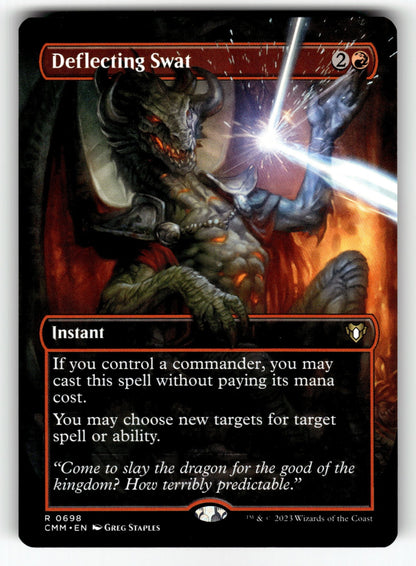 Deflecting Swat (Borderless) – 698 CMM: Commander Masters R NM