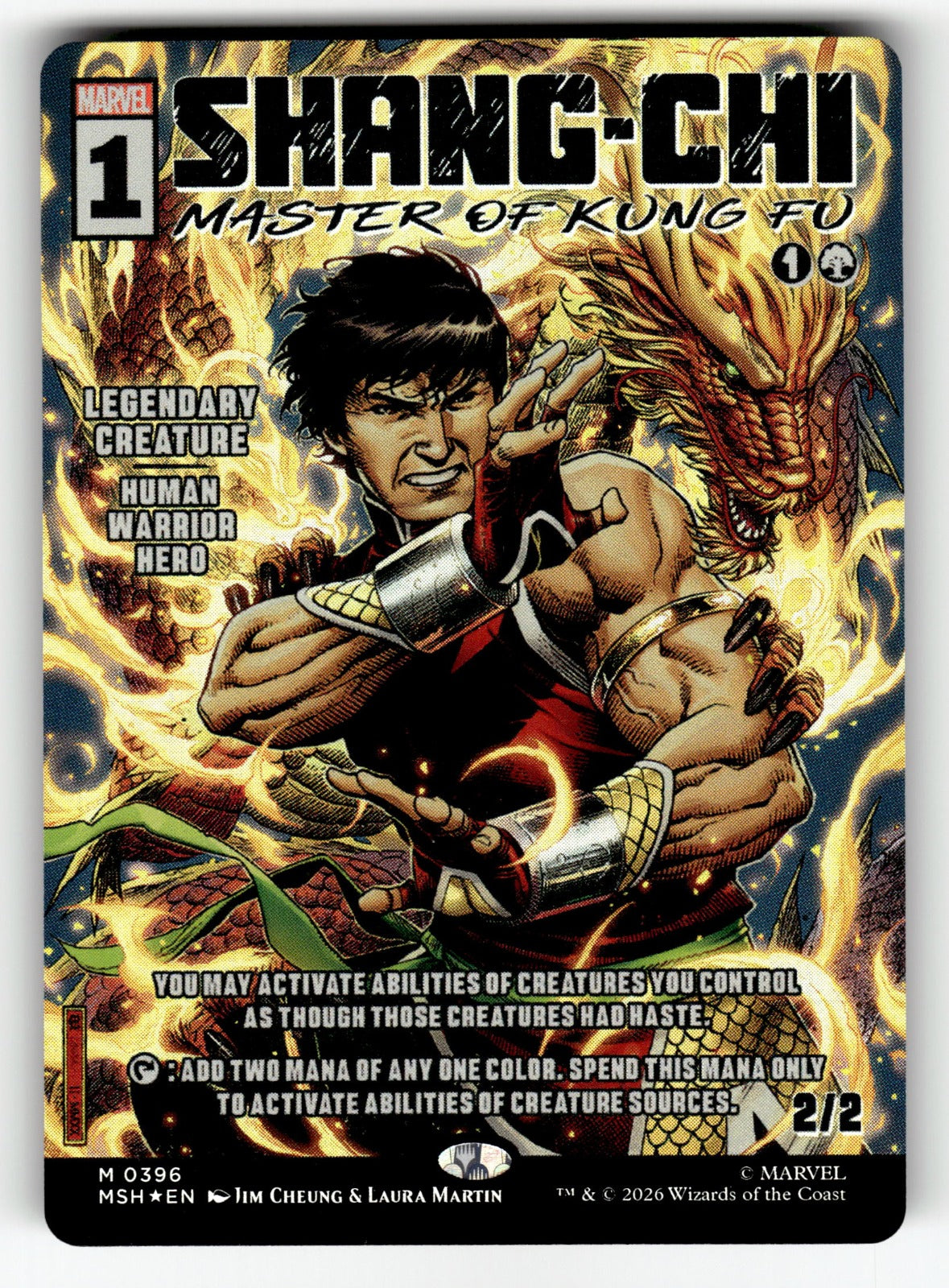 Shang-Chi, Master of Kung Fu (Borderless) () – 396 MSH: Marvel Super Heroes M Foil NM