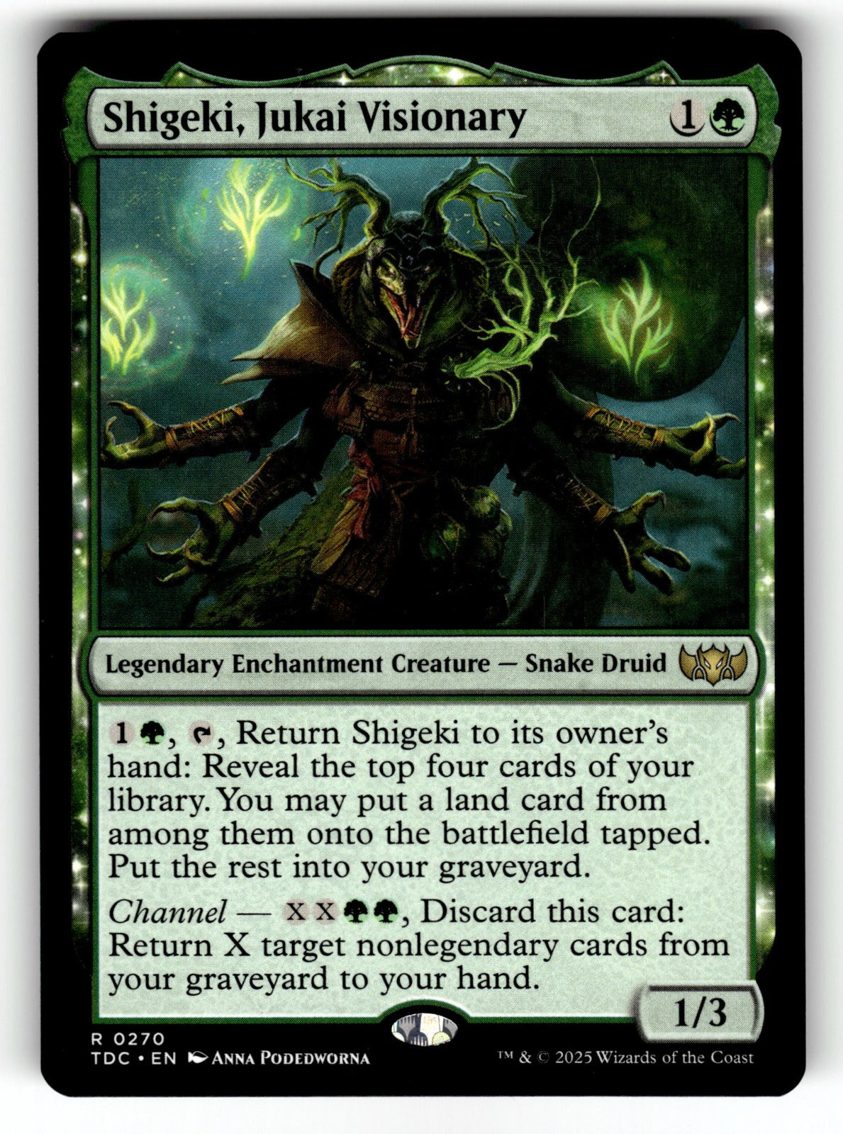 Shigeki, Jukai Visionary – 270 TDC: Commander: Tarkir: Dragonstorm R NM