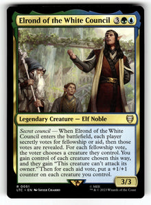 Elrond of the White Council – 51 LTC: Commander: The Lord of the Rings: Tales of Middle-earth R NM
