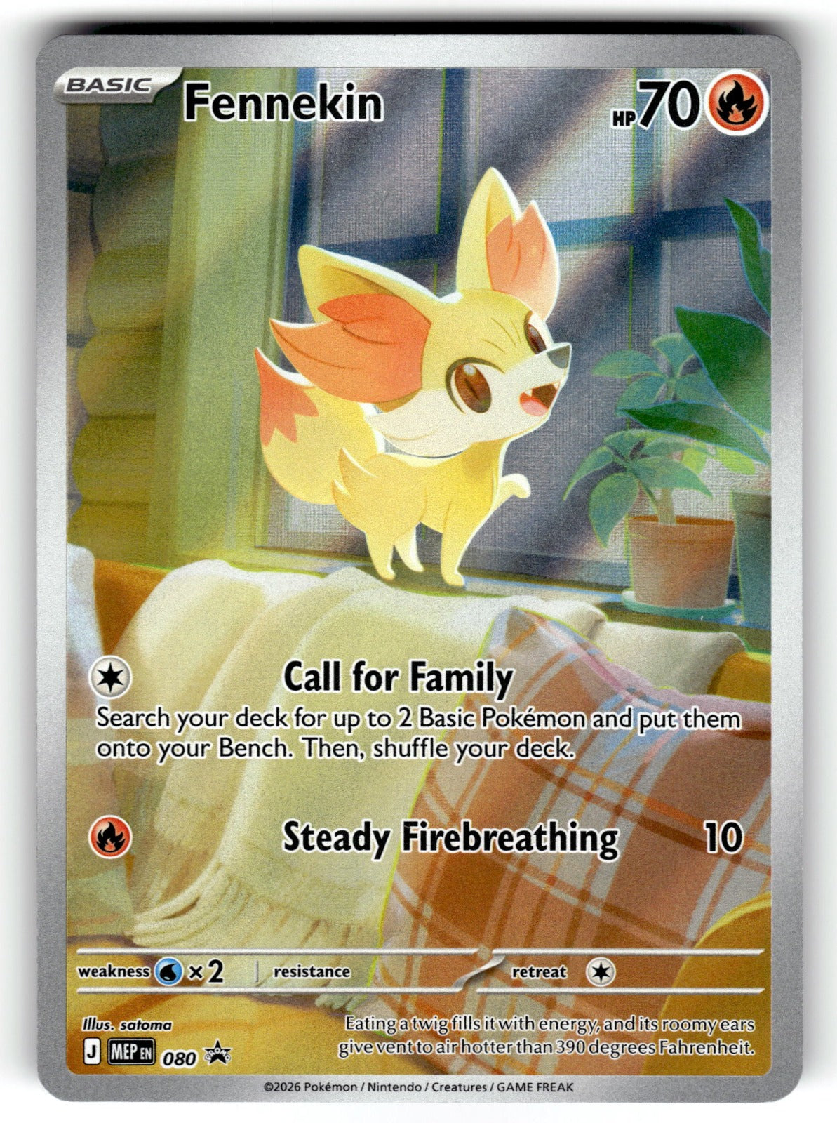 Fennekin – 080 MEP: ME: Mega Evolution Promo Promo Holo LP