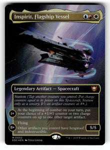 Inspirit, Flagship Vessel (Borderless) – 2 EOC: Commander: Edge of Eternities M Foil LP