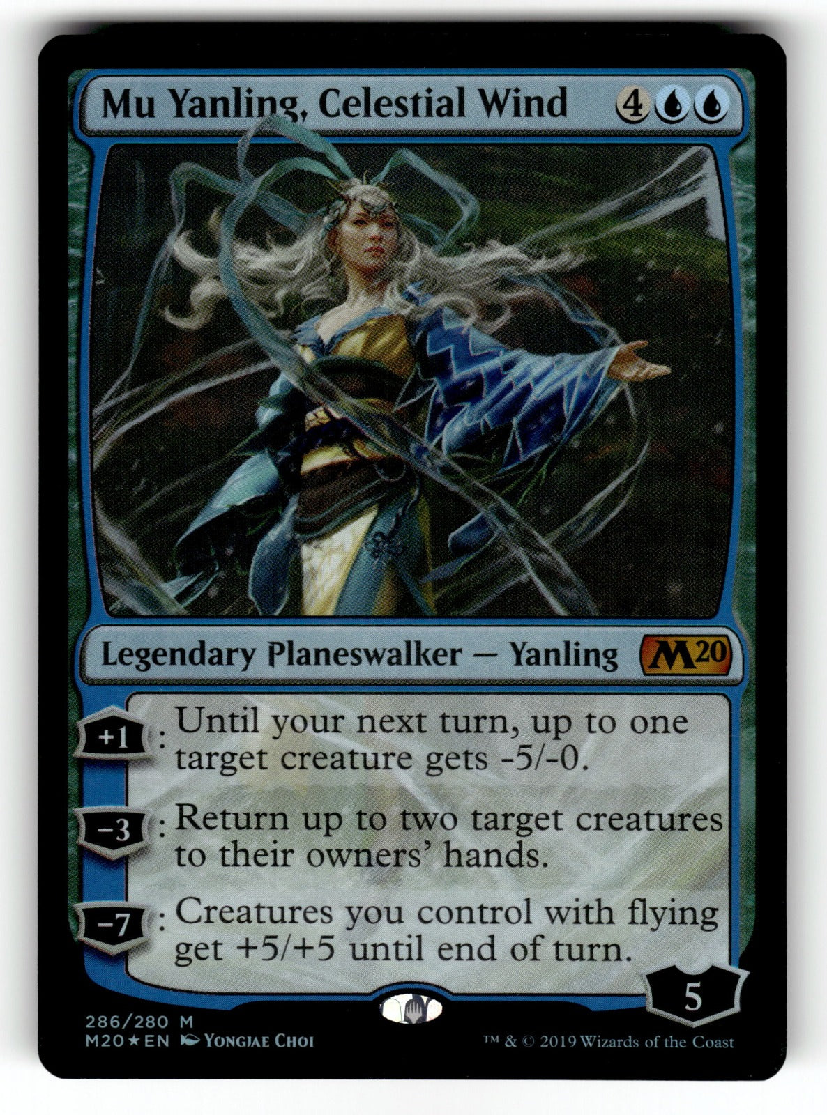 Mu Yanling, Celestial Wind – 286 M20: Core Set 2020 M Foil LP