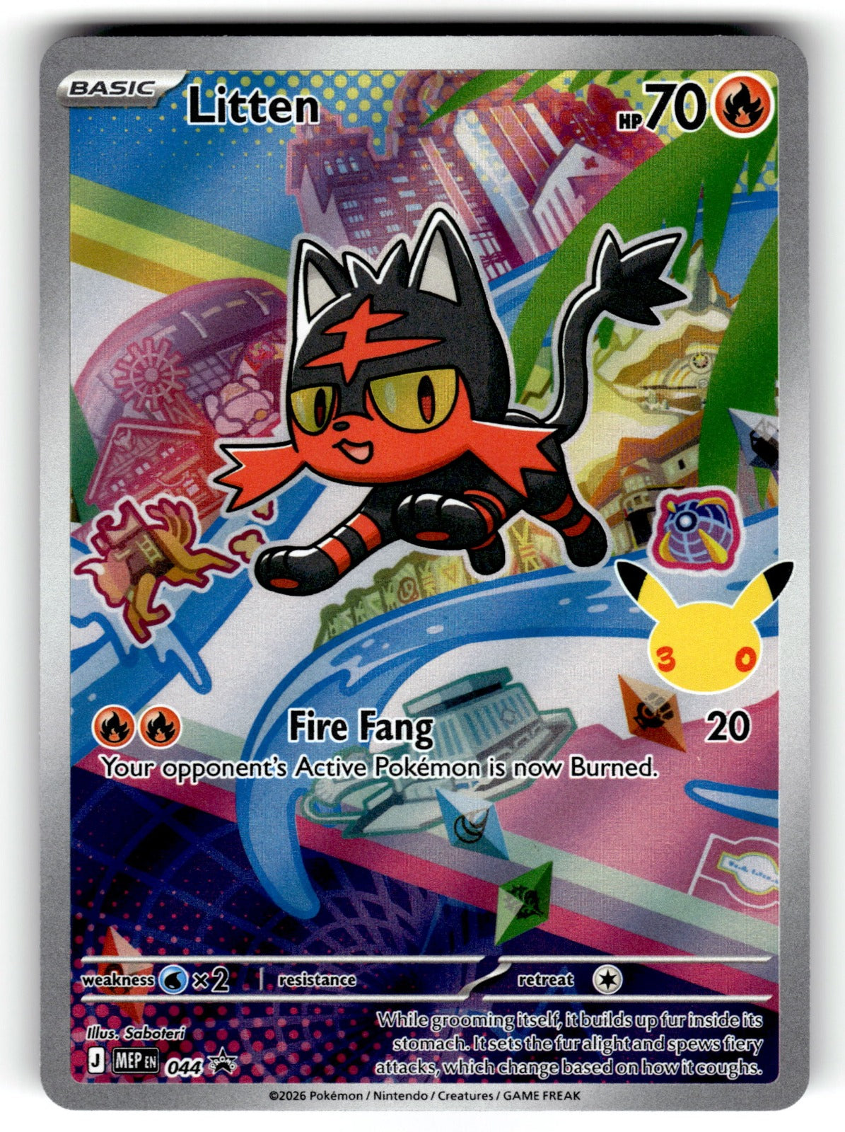 Litten – 044 MEP: ME: Mega Evolution Promo Promo Holo NM