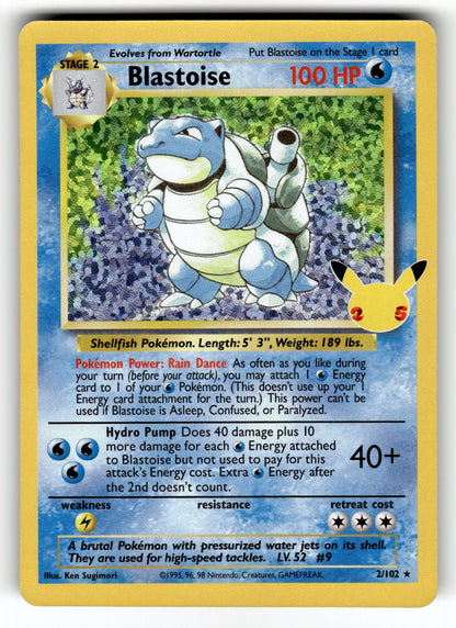 Blastoise – 2/102 CCC: Celebrations: Classic Collection Classic Collection Holo NM