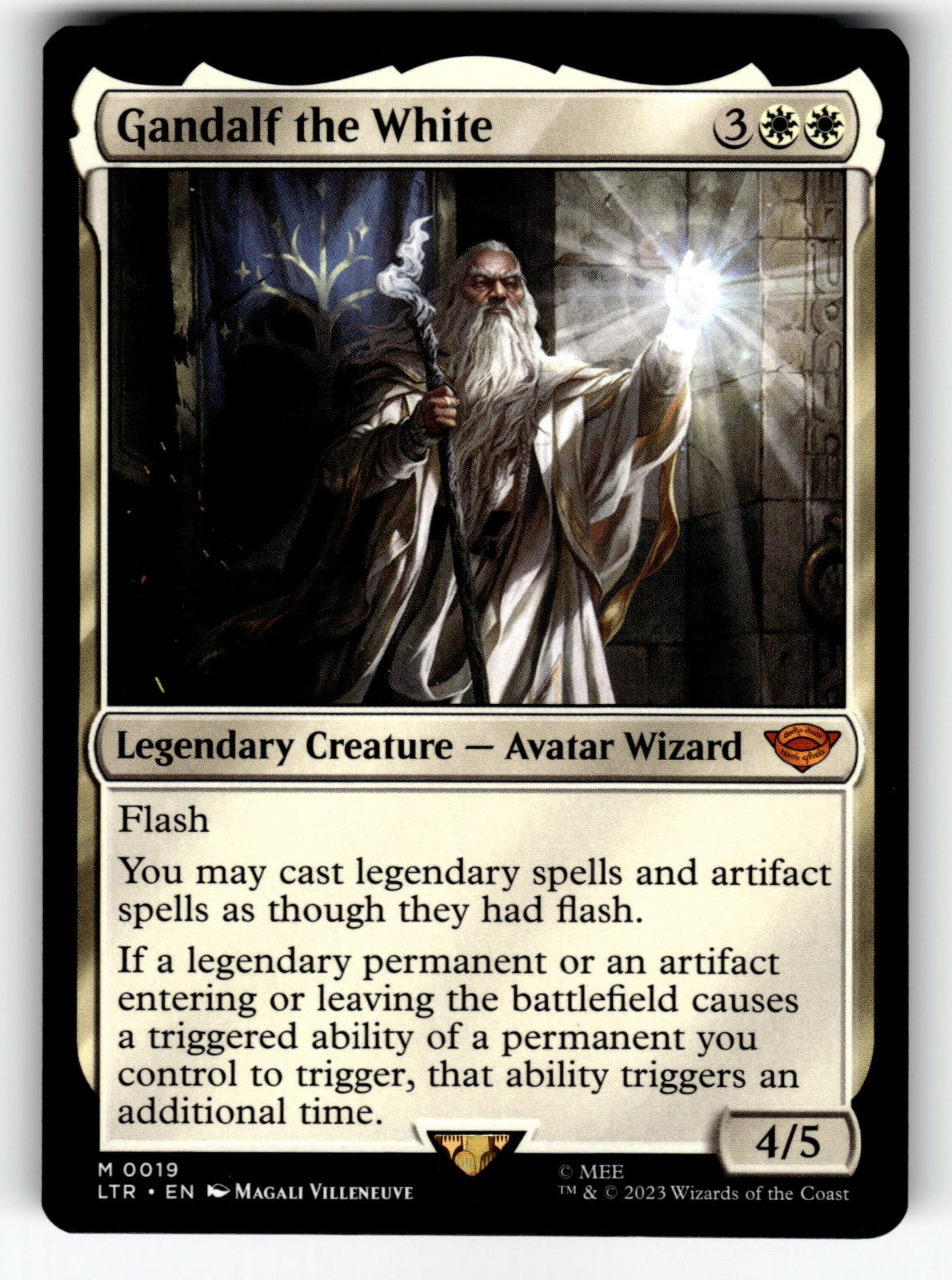 Gandalf the White – 19 LTR: Universes Beyond: The Lord of the Rings: Tales of Middle-earth M NM