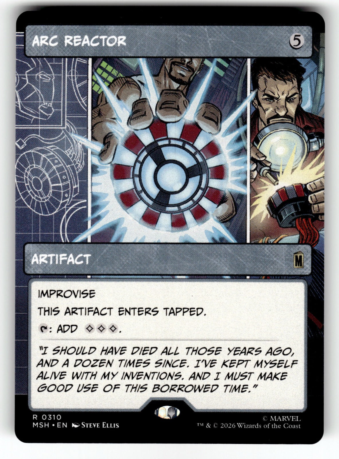 Arc Reactor (Borderless) – 310 MSH: Marvel Super Heroes R NM