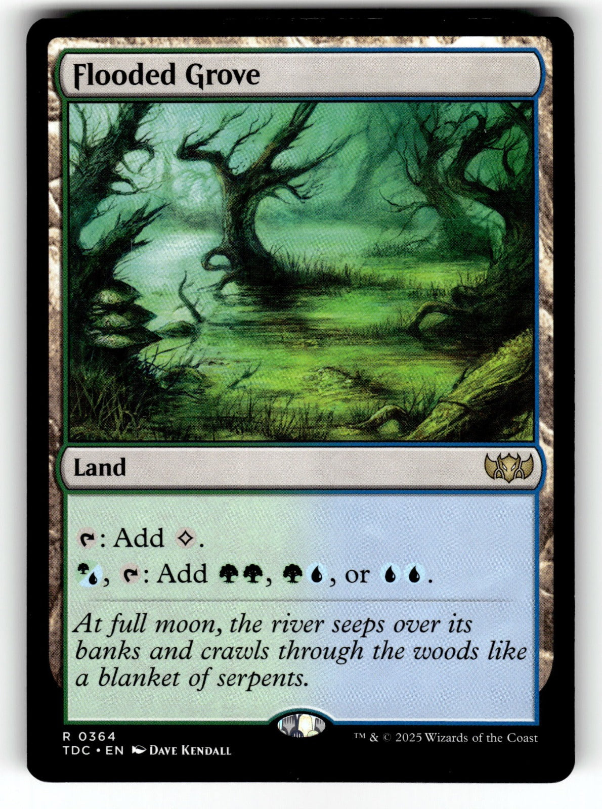 Flooded Grove – 364 TDC: Commander: Tarkir: Dragonstorm R NM