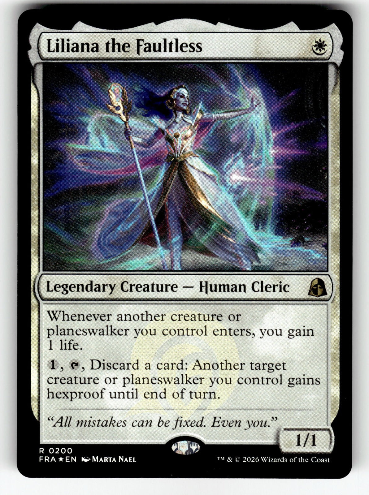 Liliana the Faultless – 200 FRA: Reality Fracture R Foil NM