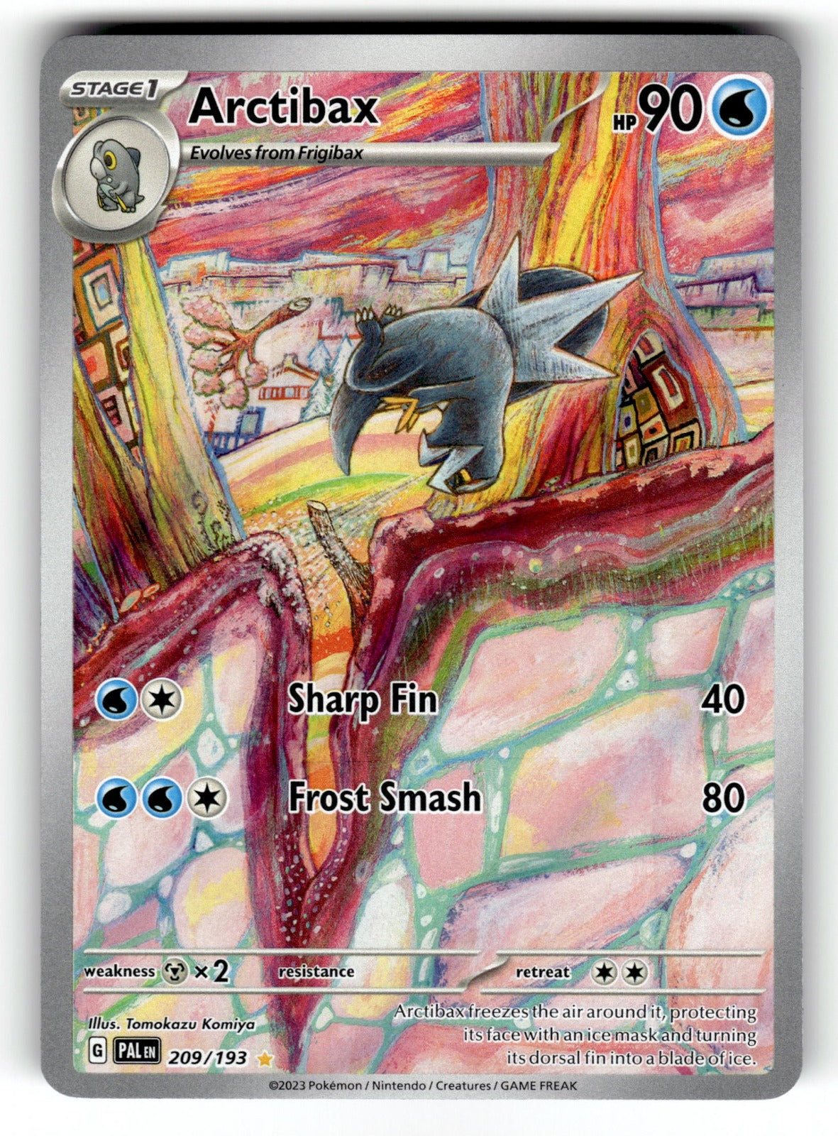 Arctibax – 209/193 PAL: SV02: Paldea Evolved Illustration Rare Holo NM