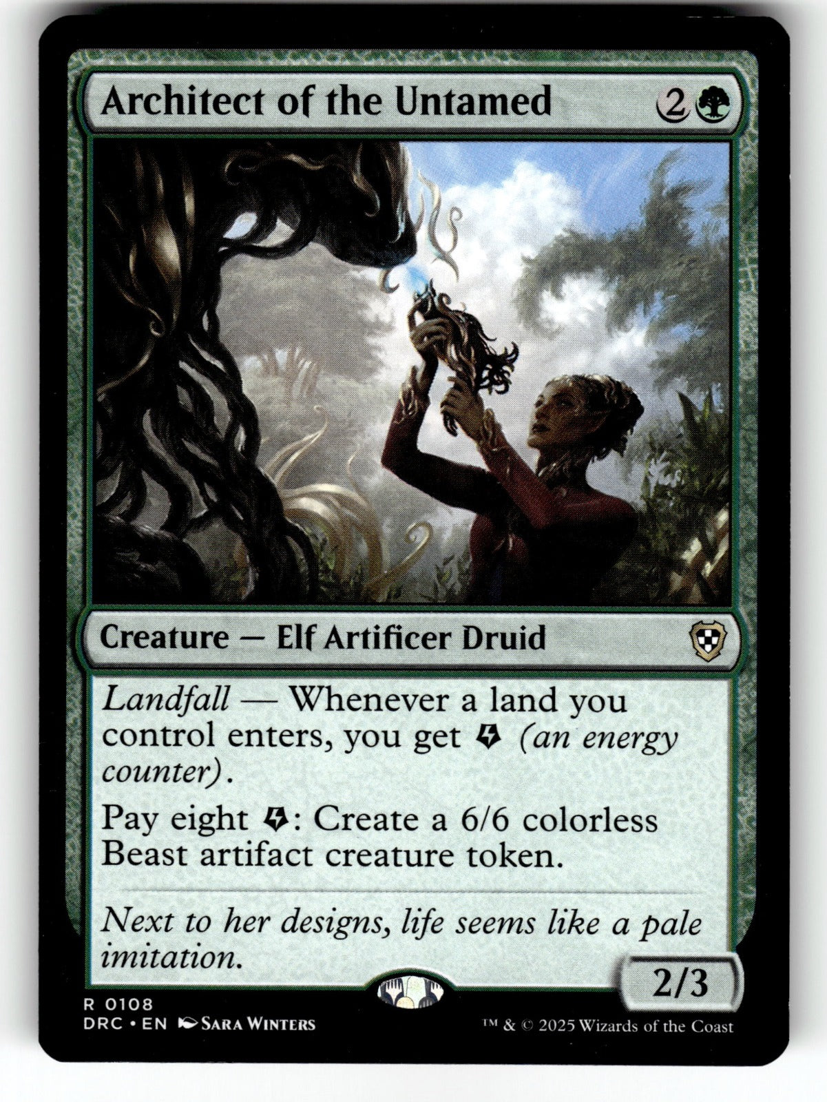 Architect of the Untamed – 108 DRC: Commander: Aetherdrift R NM