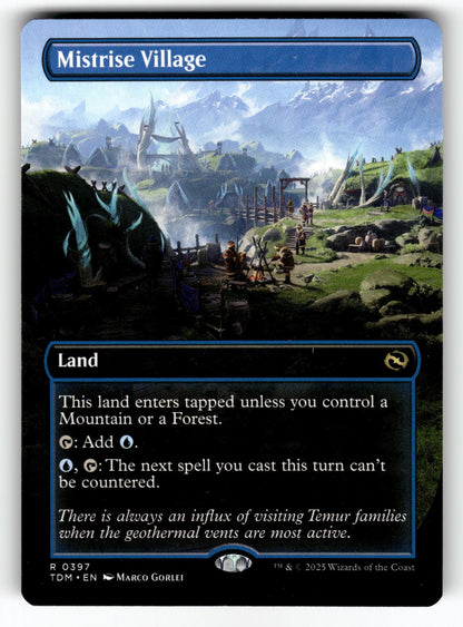 Mistrise Village Borderless – 397 TDM: Tarkir: Dragonstorm R NM
