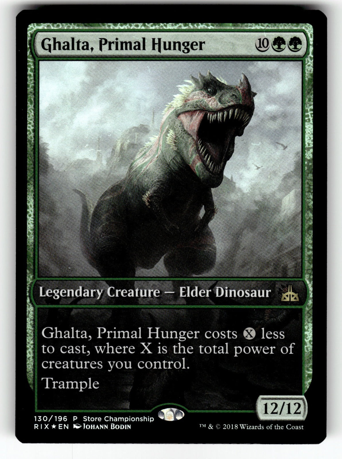 Ghalta, Primal Hunger – 130 GAME: Game Day & Store Championship Promos P Foil LP