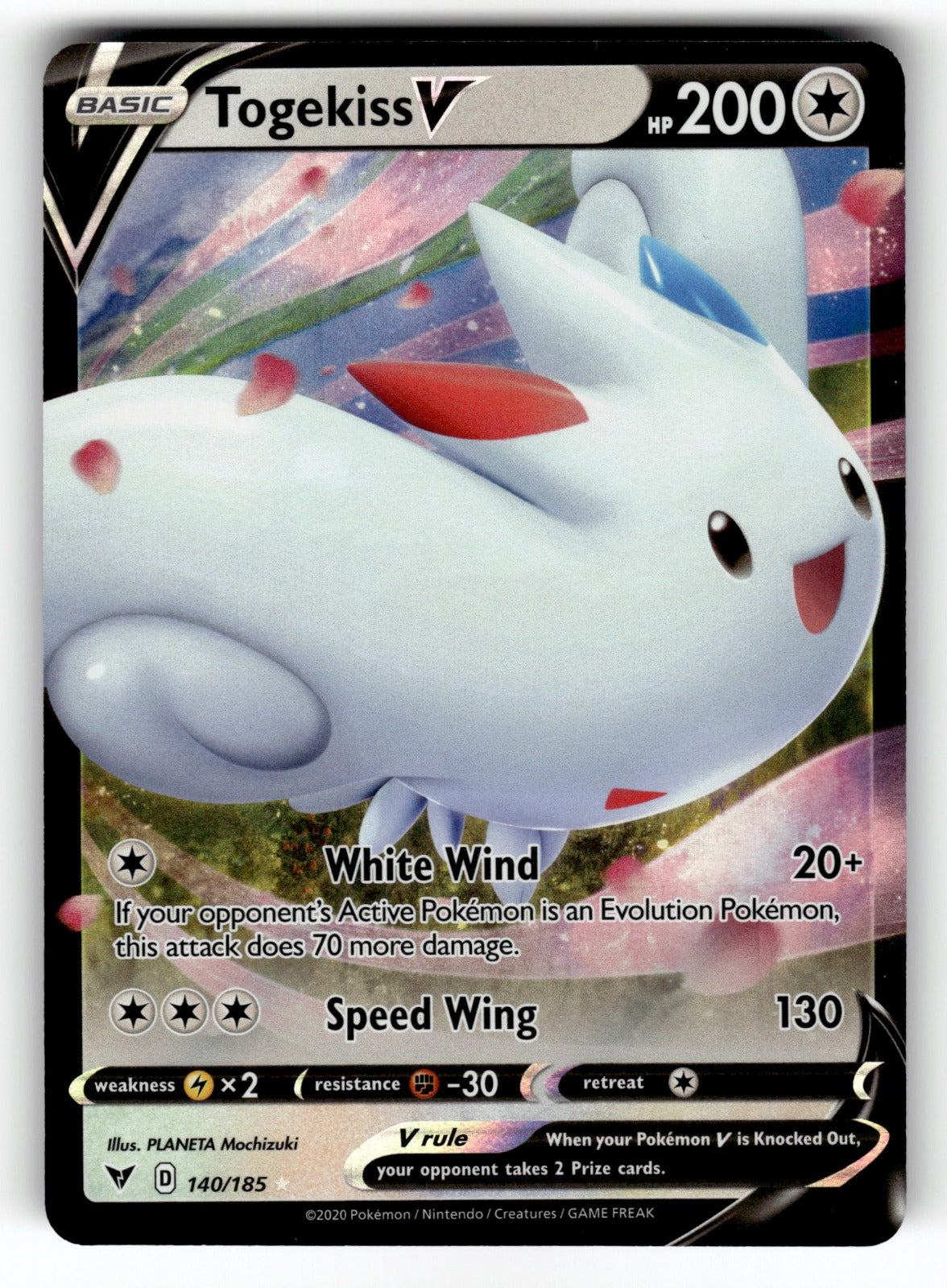 Togekiss V – 140/185 SWSH04: SWSH04: Vivid Voltage Ultra Rare Holo NM