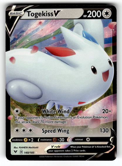 Togekiss V – 140/185 SWSH04: SWSH04: Vivid Voltage Ultra Rare Holo NM