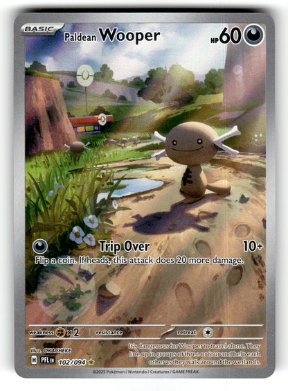 Paldean Wooper – 102/094 PFL: ME02: Phantasmal Flames Illustration Rare Holo NM