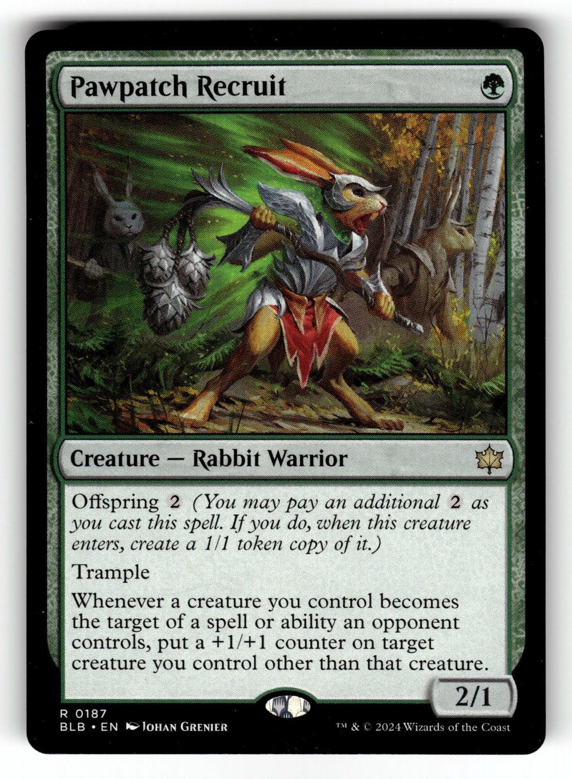 Pawpatch Recruit – 187 BLB: Bloomburrow R NM