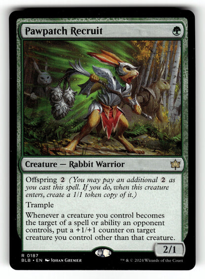 Pawpatch Recruit – 187 BLB: Bloomburrow R NM