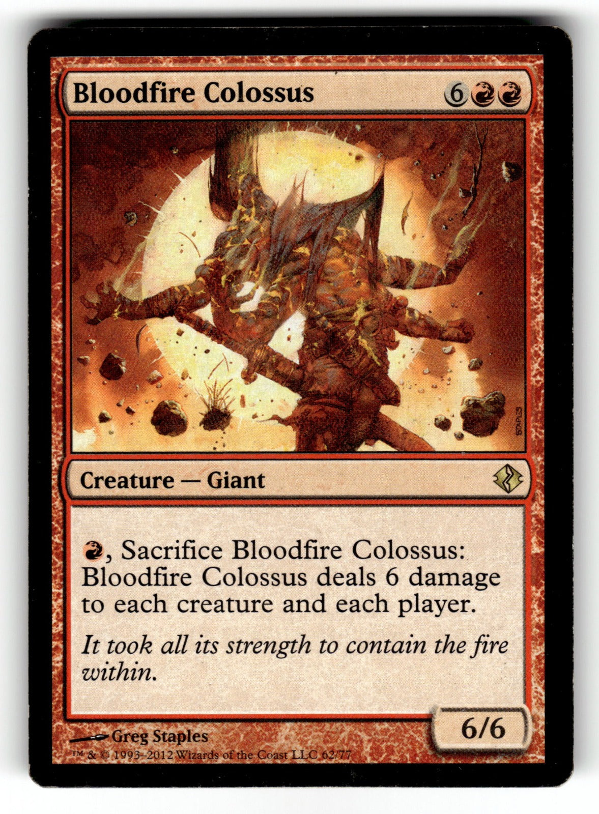 Bloodfire Colossus – 62 DDI: Duel Decks: Venser vs. Koth R LP