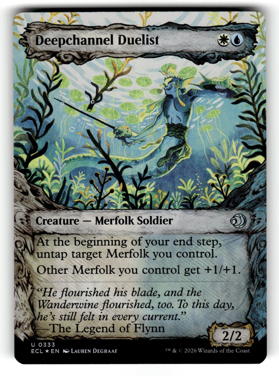 Deepchannel Duelist (Showcase) – 333 ECL: Lorwyn Eclipsed U Foil NM