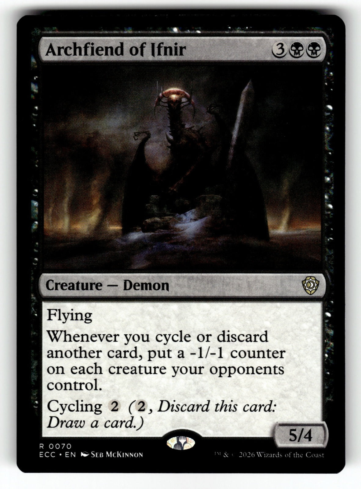 Archfiend of Ifnir – 70 ECC: Commander: Lorwyn Eclipsed R NM