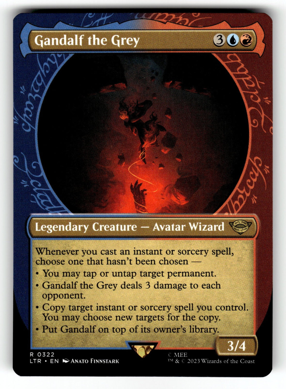 Gandalf the Grey (Showcase) – 322 LTR: Universes Beyond: The Lord of the Rings: Tales of Middle-earth R NM