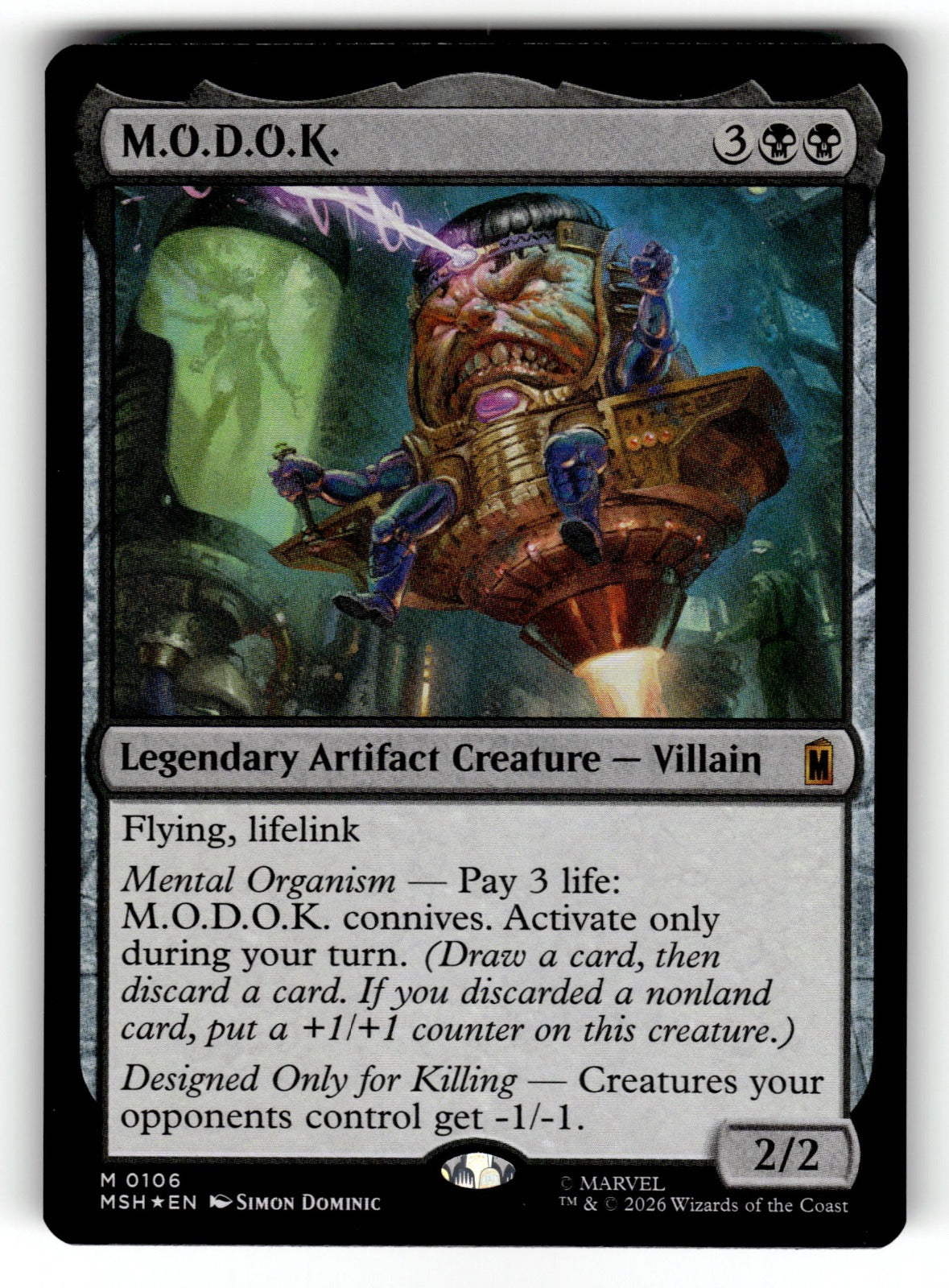 M.O.D.O.K. – 106 MSH: Marvel Super Heroes M Foil NM
