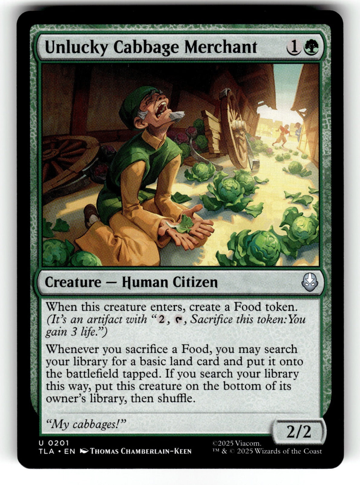 Unlucky Cabbage Merchant – 201 TLA: Avatar: The Last Airbender U NM