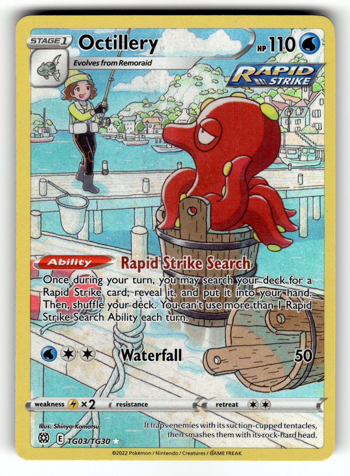 Octillery – TG03/TG30 SWSH09:TG: SWSH09: Brilliant Stars Trainer Gallery Ultra Rare Holo LP