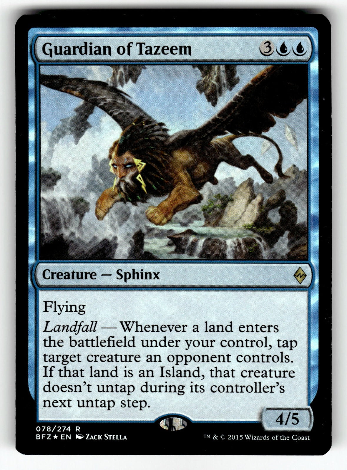 Guardian of Tazeem – 78 BFZ: Battle for Zendikar R Foil LP