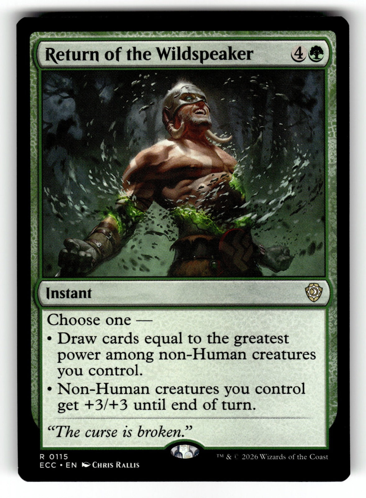 Return of the Wildspeaker – 115 ECC: Commander: Lorwyn Eclipsed R NM