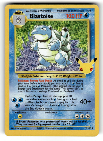 Blastoise – 2/102 CCC: Celebrations: Classic Collection Classic Collection Holo NM