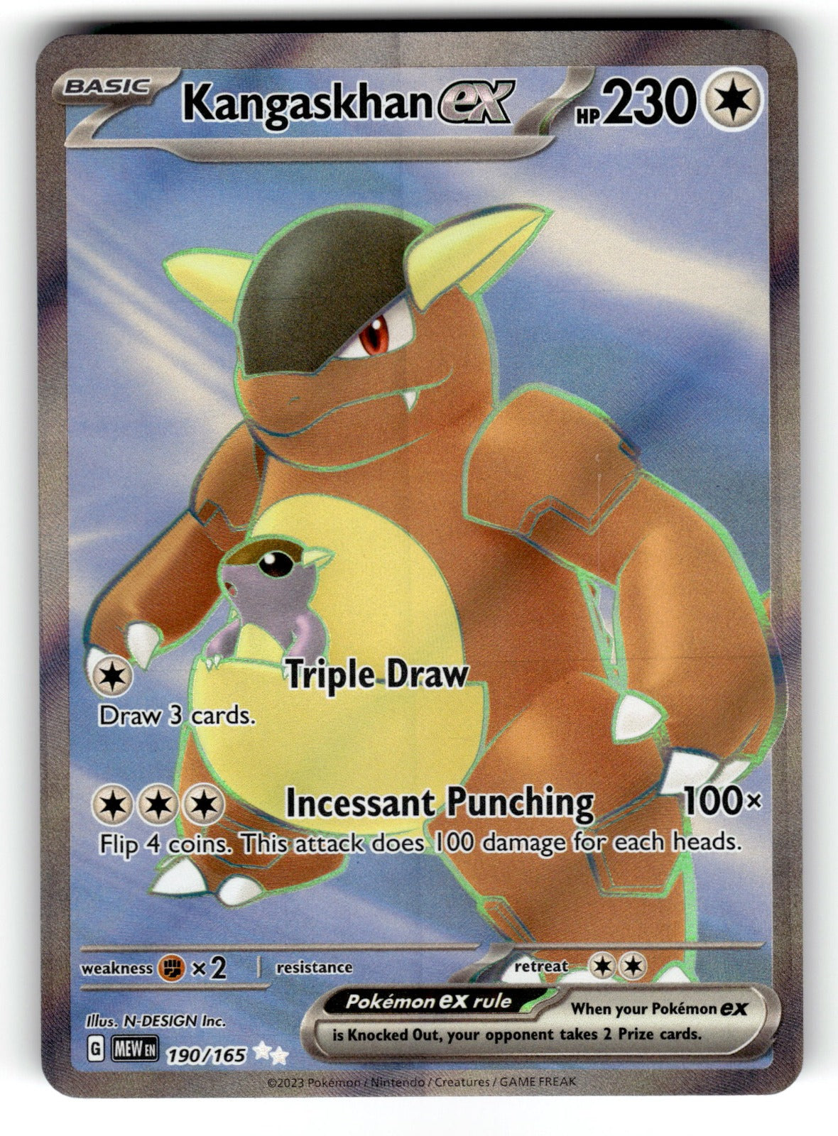 Kangaskhan ex – 190/165 MEW: SV: Scarlet & Violet 151 Ultra Rare Holo NM