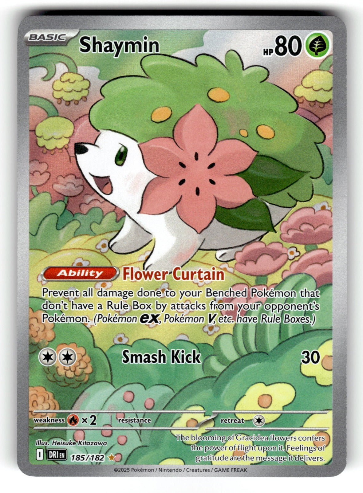Shaymin – 185/182 DRI: SV10: Destined Rivals Illustration Rare HoloMP