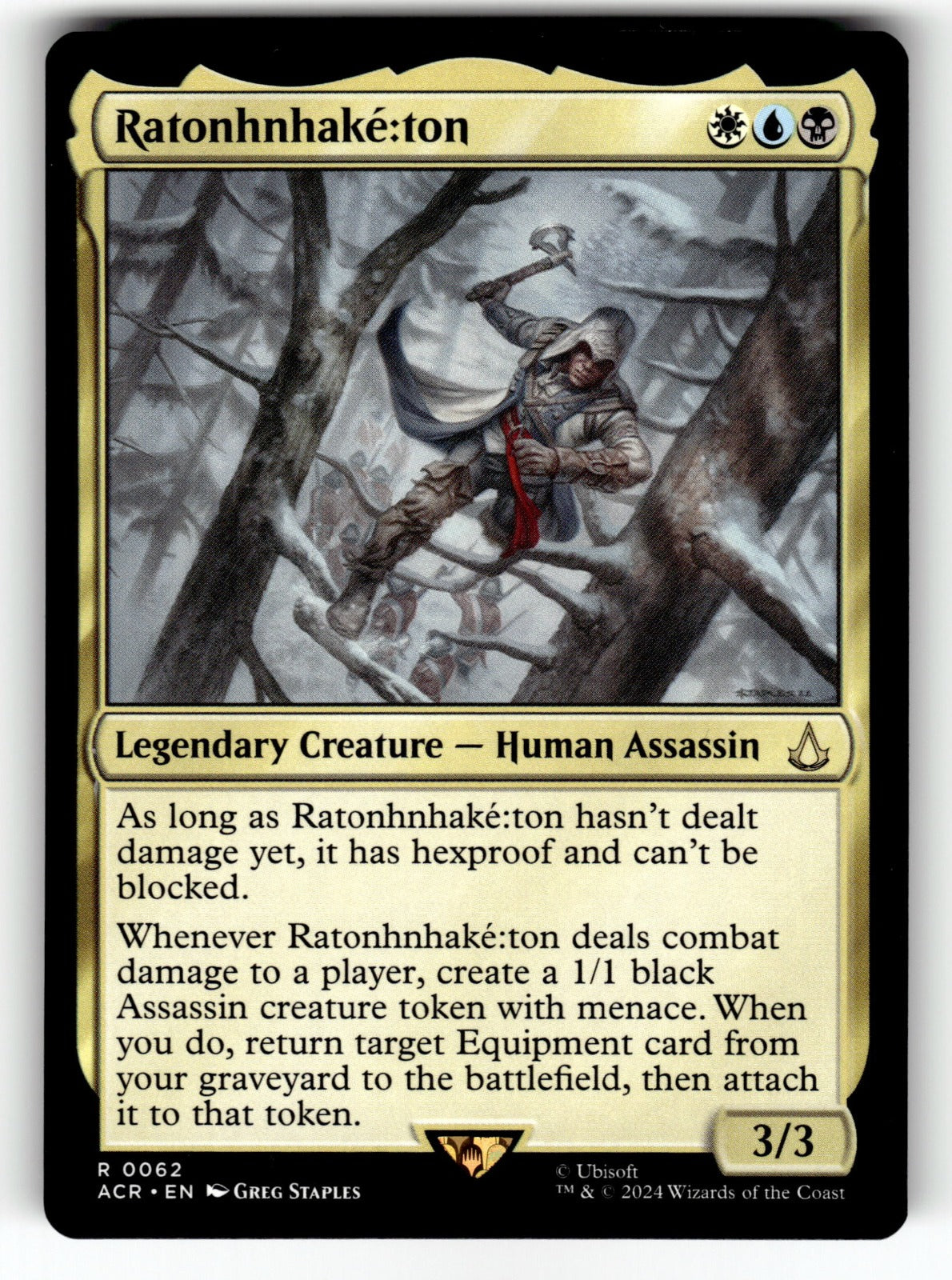 Ratonhnhake:ton – 62 ACR: Universes Beyond: Assassin's Creed R NM