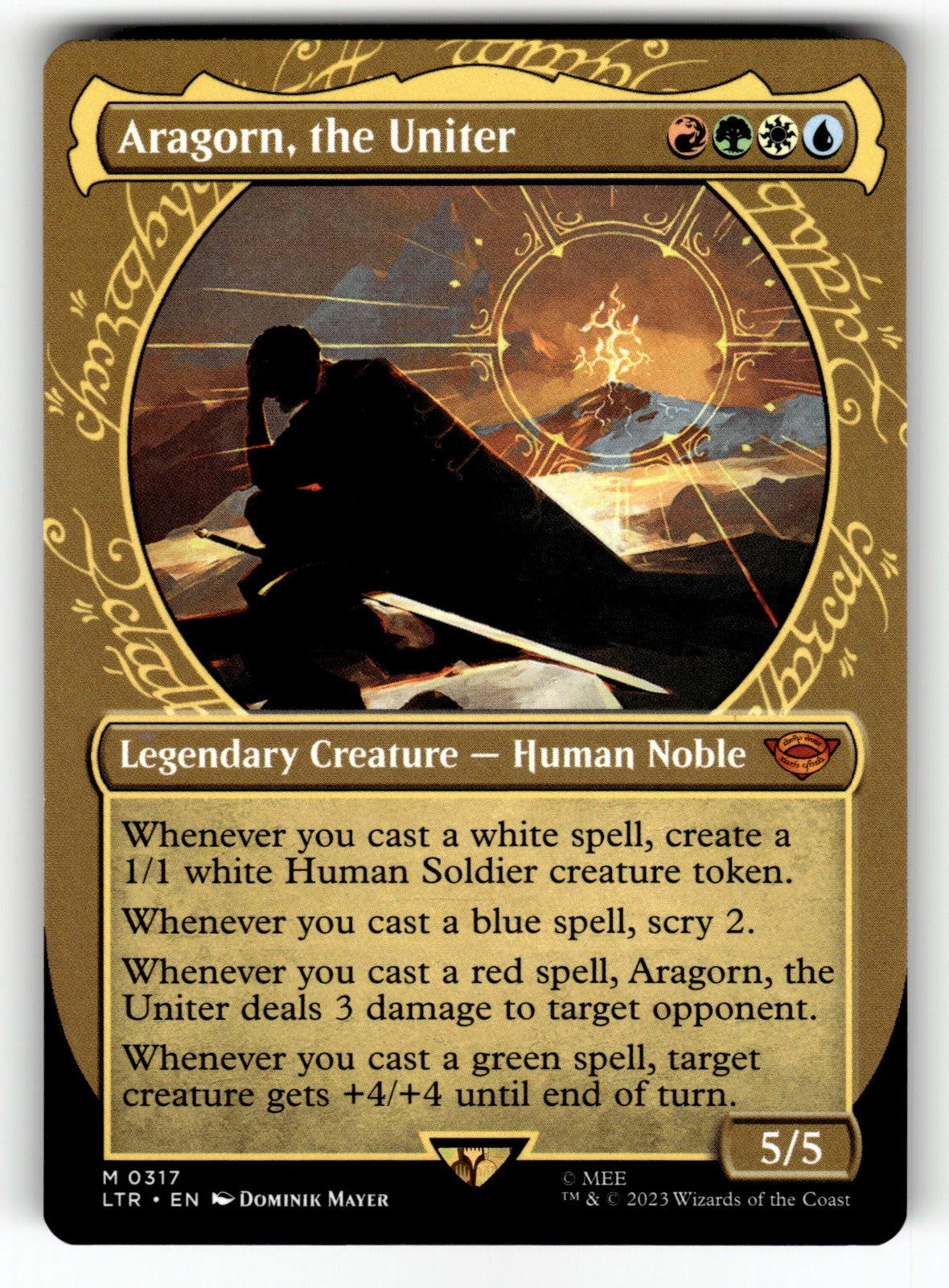 Aragorn, the Uniter (Showcase) – 317 LTR: Universes Beyond: The Lord of the Rings: Tales of Middle-earth M NM