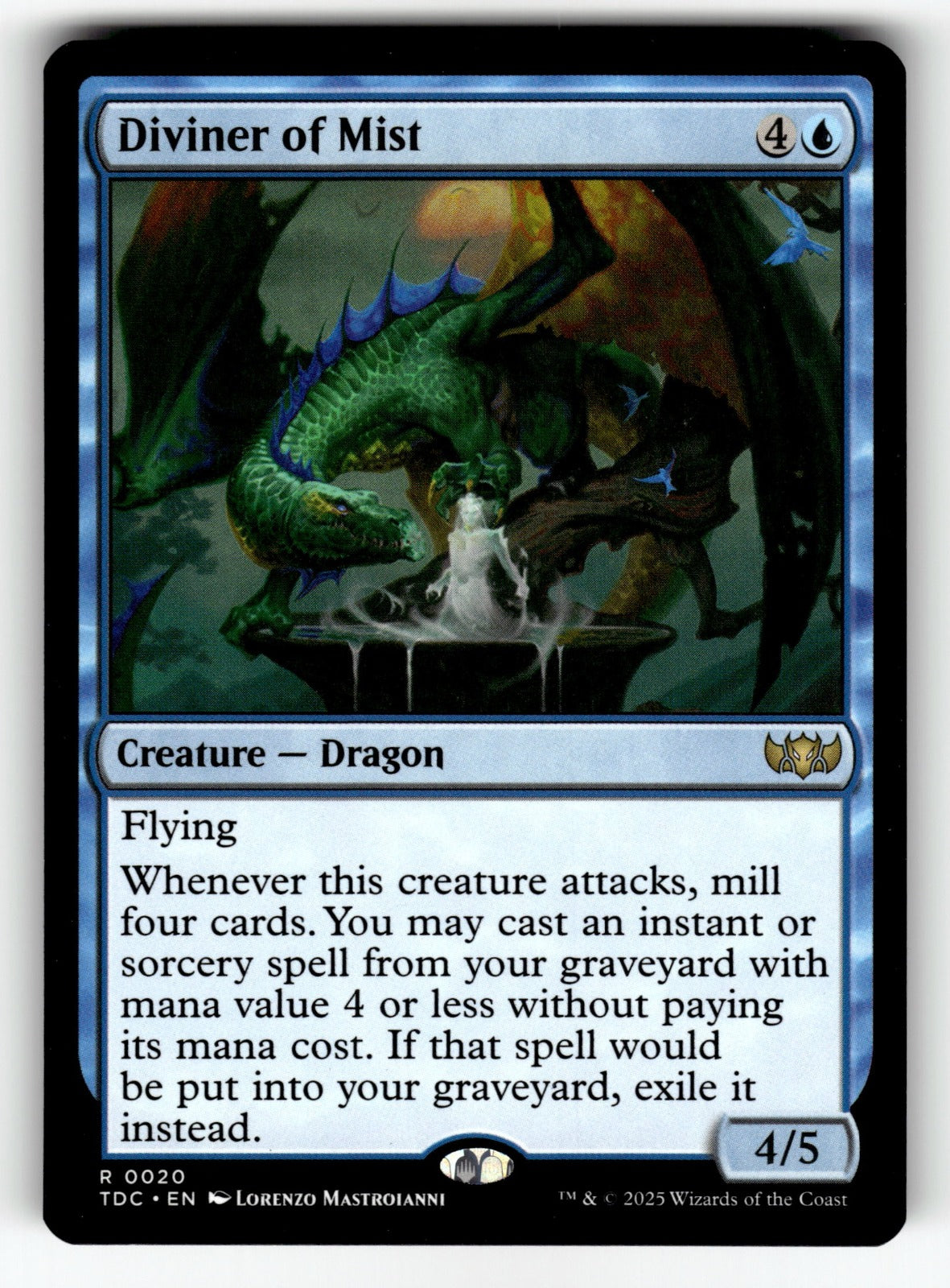 Diviner of Mist – 20 TDC: Commander: Tarkir: Dragonstorm R NM