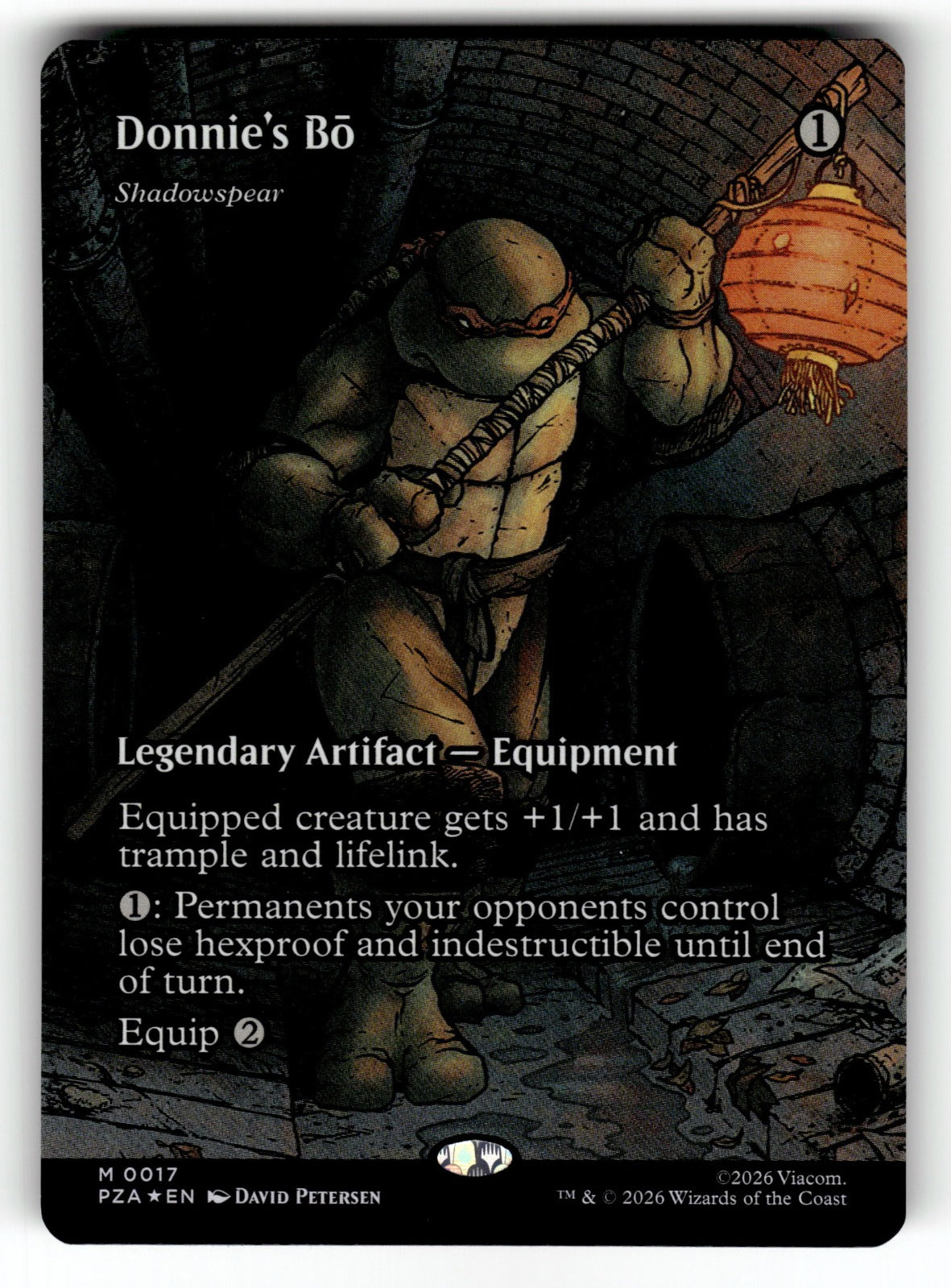 Donnie's Bo - Shadowspear (Borderless) – 17 PZA: Teenage Mutant Ninja Turtles Source Material M Foil LP