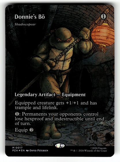 Donnie's Bo - Shadowspear (Borderless) – 17 PZA: Teenage Mutant Ninja Turtles Source Material M Foil LP