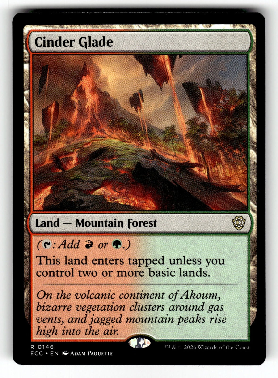 Cinder Glade – 146 ECC: Commander: Lorwyn Eclipsed R NM