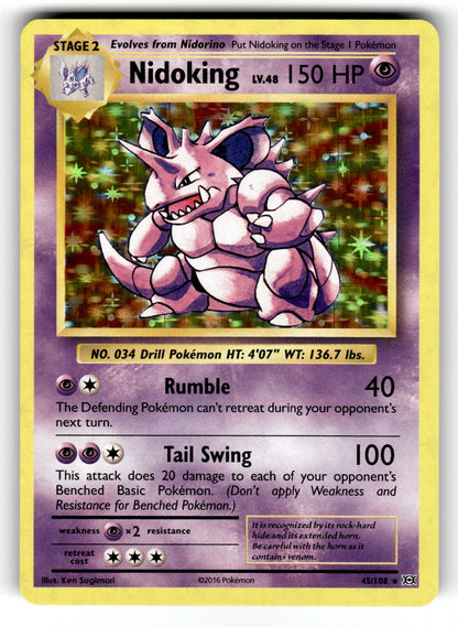 Nidoking - 45/108 EVO: XY - Evolutions Holo Rare Holo NM